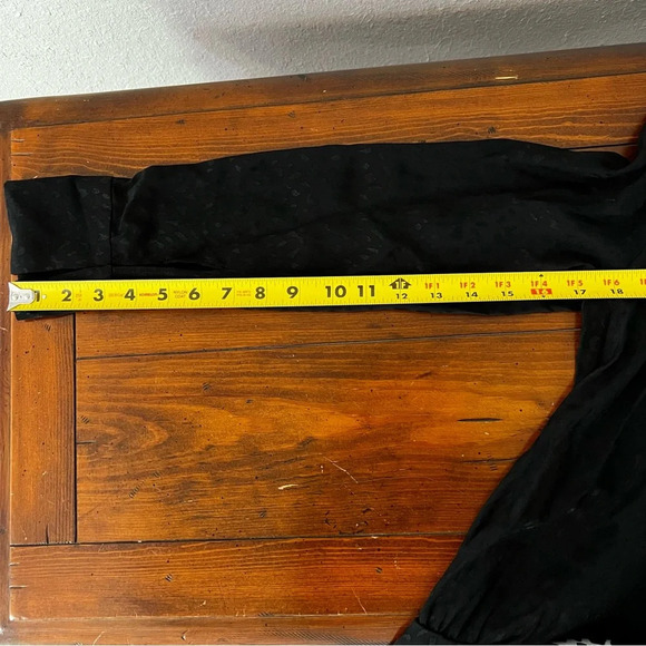 New Zara Black Leopard Jacquard Mini Dress Sz S - Picture 13 of 16